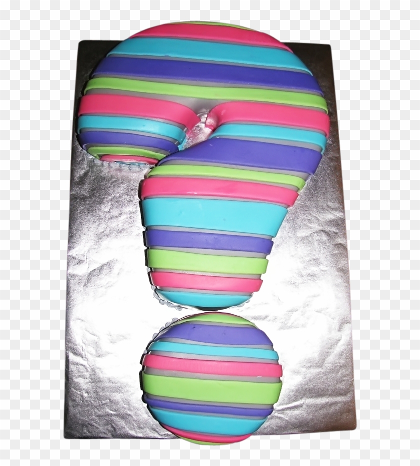 Striped Question Mark Cake Gender Reveal Cakes - Striped Question Mark Cake Gender Reveal Cakes #1583368