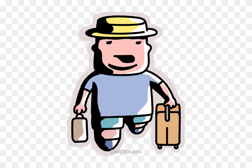 Man Going On Vacation Royalty Free Vector Clip Art - Man Going On Vacation Royalty Free Vector Clip Art #1583381