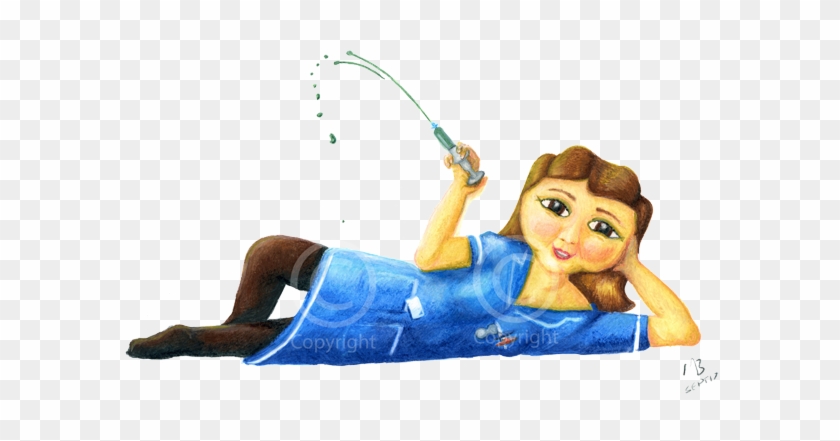 Nurse With Syringe, Needle, Kezalina, Cartoon, Illustration, - Nurse With Syringe, Needle, Kezalina, Cartoon, Illustration, #1583559