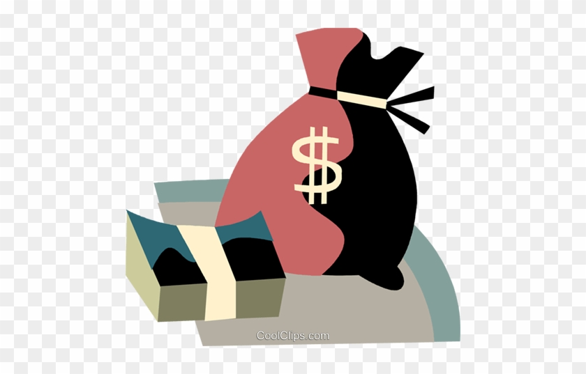 Money Bag With Bundled Cash Royalty Free Vector Clip - Money Bag With Bundled Cash Royalty Free Vector Clip #1583829