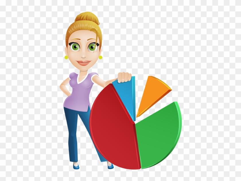 Image For Free Lady Behind Pie Chart Vector Character - Image For Free Lady Behind Pie Chart Vector Character #1584011