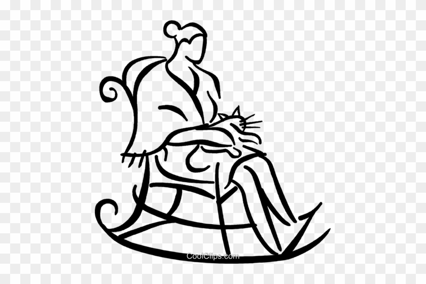 Woman Relaxing In A Rocking Chair Royalty Free Vector - Woman Relaxing In A Rocking Chair Royalty Free Vector #1584560
