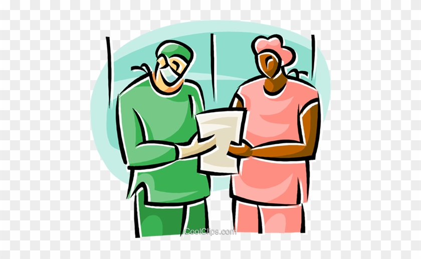 Doctors And Nurses In A Hospital Royalty Free Vector - Doctors And Nurses In A Hospital Royalty Free Vector #1585127