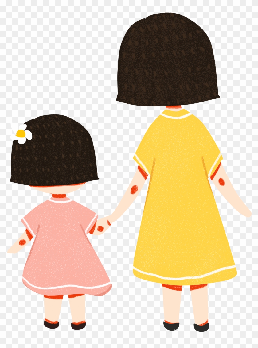 Flat Design Mother Daughter Characters - Flat Design Mother Daughter Characters #1585235