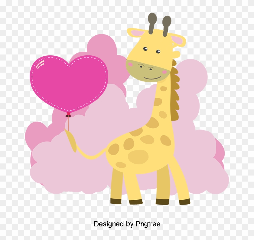 Giraffe And Heart-shaped Vector, Giraffe, Heart Shaped, - Giraffe And Heart-shaped Vector, Giraffe, Heart Shaped, #1585534