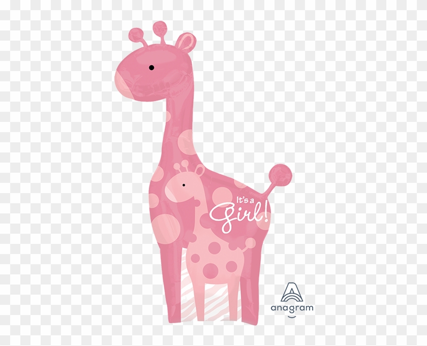 Safari Baby Girl Giraffe Balloon - Safari Baby Girl Giraffe Balloon #1585540
