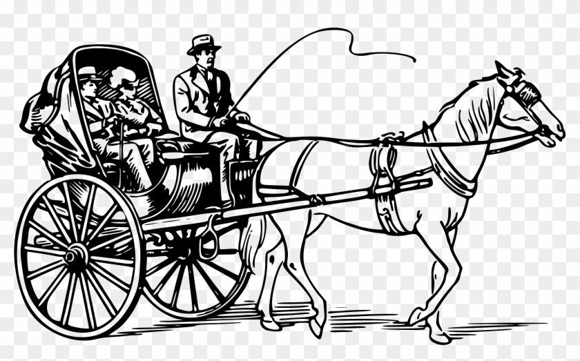 Horse Drawn Carriage Clipart Old Fashioned - Horse Drawn Carriage Clipart Old Fashioned #1585579