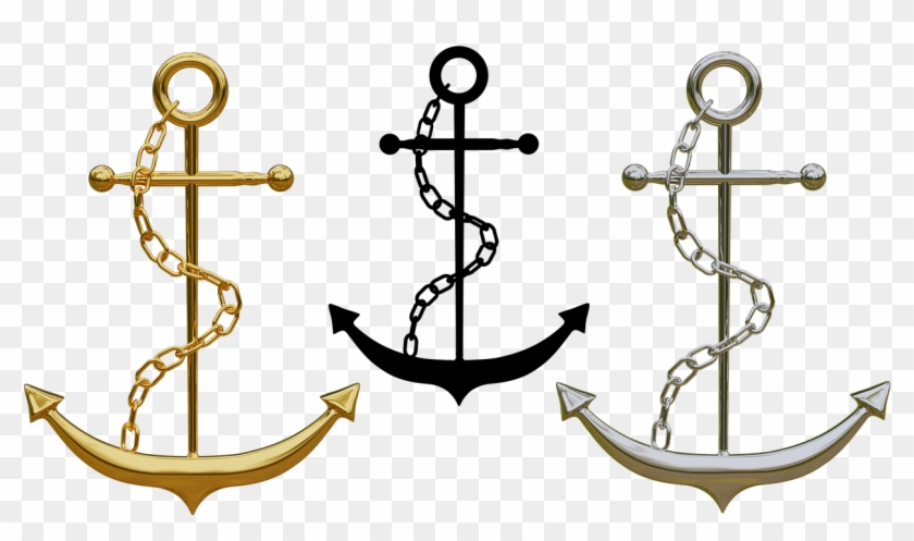 Black Anchor Clip Art #1585651