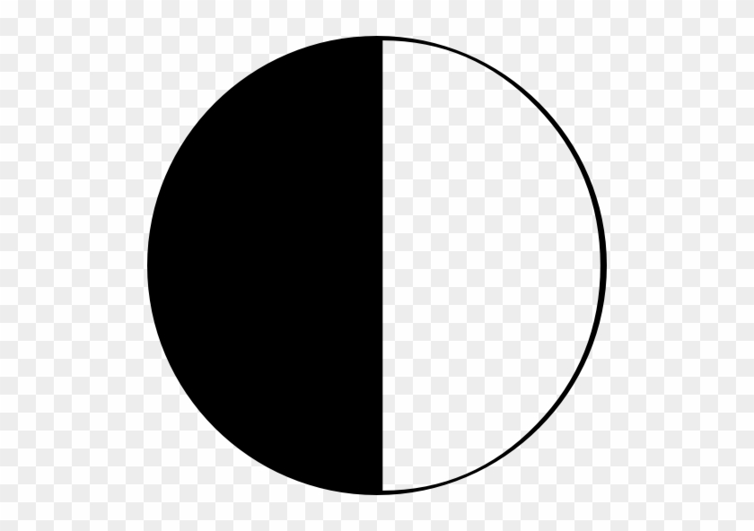 Half Moon Phase Symbol Free Icon - Half Moon Phase Symbol Free Icon #1585722
