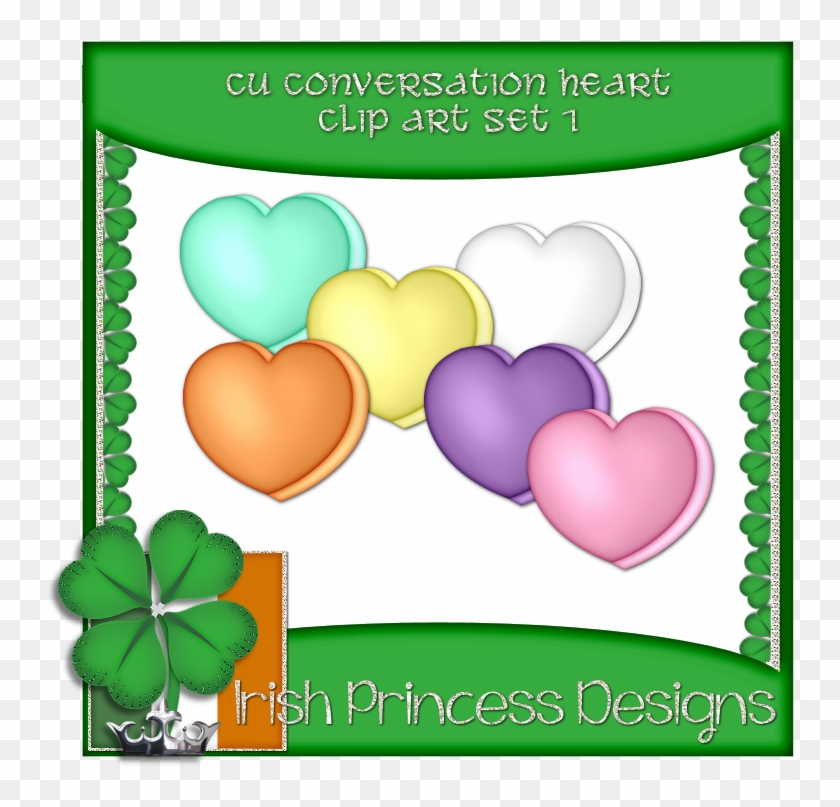 Conversation Hearts Clip Art - Conversation Hearts Clip Art #1585837