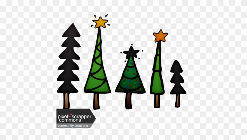 Christmas Tree Line Element Graphic By Melissa Riddle - Christmas Tree Line Element Graphic By Melissa Riddle #1586162