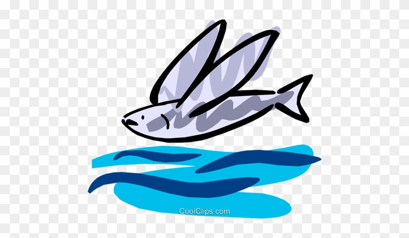 Flying Fish Royalty Free Vector Clip Art Illustration - Flying Fish Royalty Free Vector Clip Art Illustration #1586323