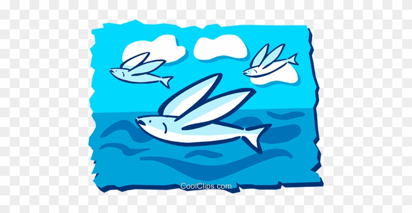 Flying Fish Royalty Free Vector Clip Art Illustration - Flying Fish Royalty Free Vector Clip Art Illustration #1586328