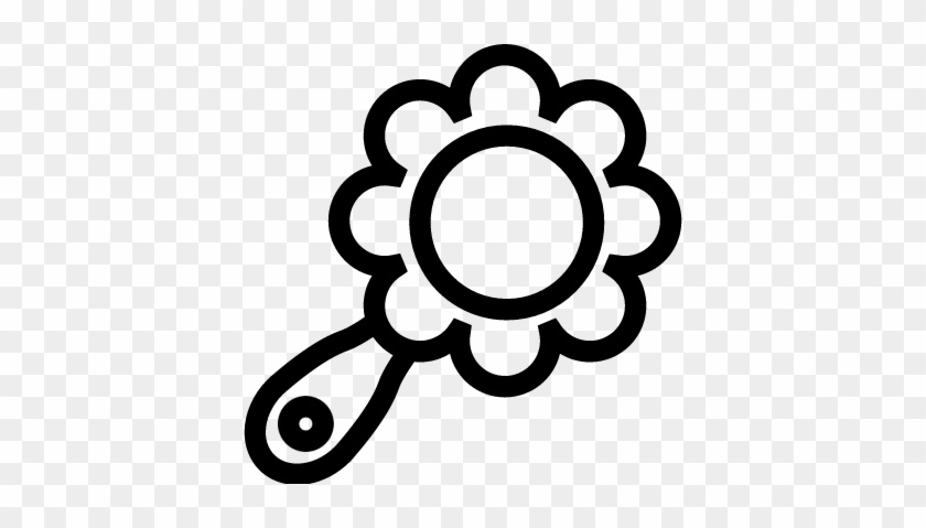 Baby Rattle Of Flower Shape Vector - Baby Rattle Of Flower Shape Vector #1586375