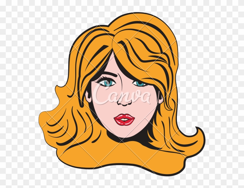 Woman Girl Retro Hair Pop Art Icon - Woman Girl Retro Hair Pop Art Icon #1586510