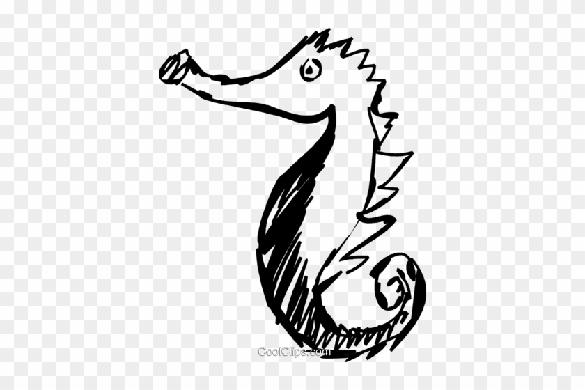 Sea Horse Royalty Free Vector Clip Art Illustration - Sea Horse Royalty Free Vector Clip Art Illustration #1586552