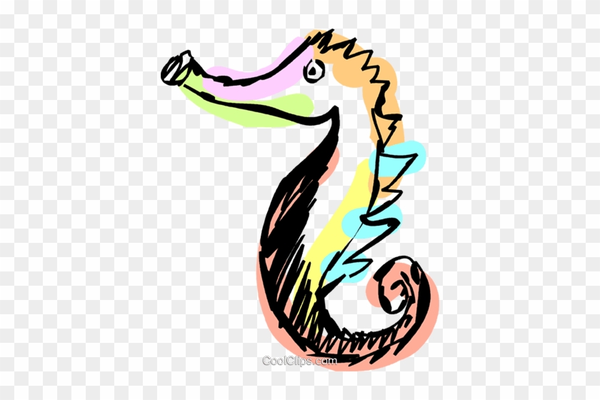 Sea Horse Royalty Free Vector Clip Art Illustration - Sea Horse Royalty Free Vector Clip Art Illustration #1586553