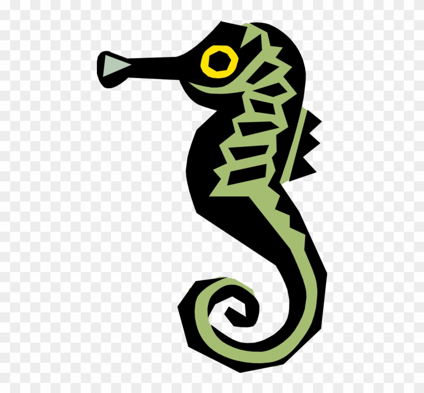 Cool Seahorse Royalty Free Vector Clip Art Illustration - Cool Seahorse Royalty Free Vector Clip Art Illustration #1586566
