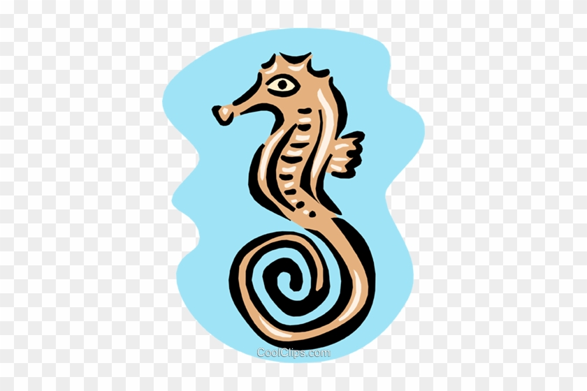 Seahorse Royalty Free Vector Clip Art Illustration - Seahorse Royalty Free Vector Clip Art Illustration #1586570