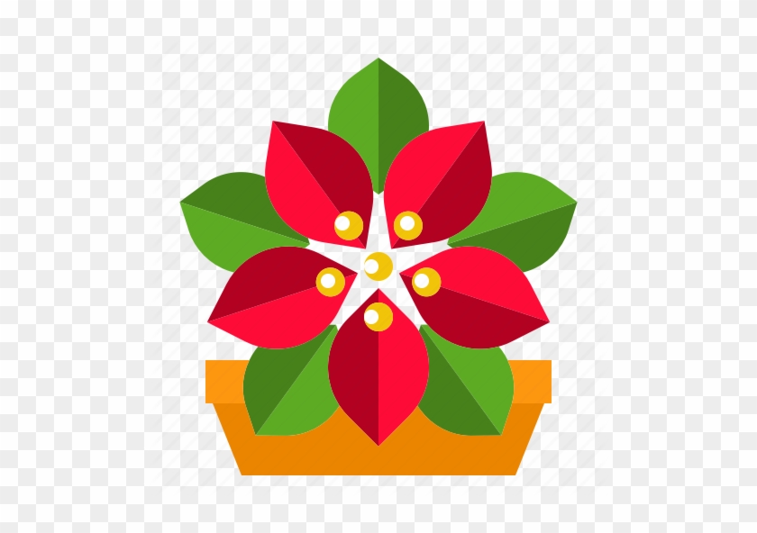 Poinsettia Clip Red - Poinsettia Clip Red #1586663