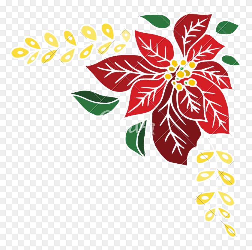 Christmas Poinsettia Icon Art - Christmas Poinsettia Icon Art #1586672