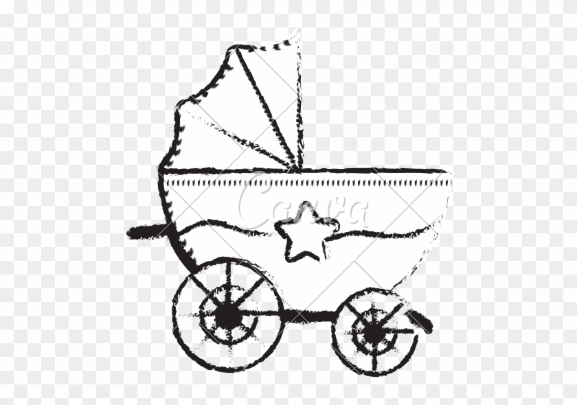 Isolated Baby Stroller Icon - Isolated Baby Stroller Icon #1586837