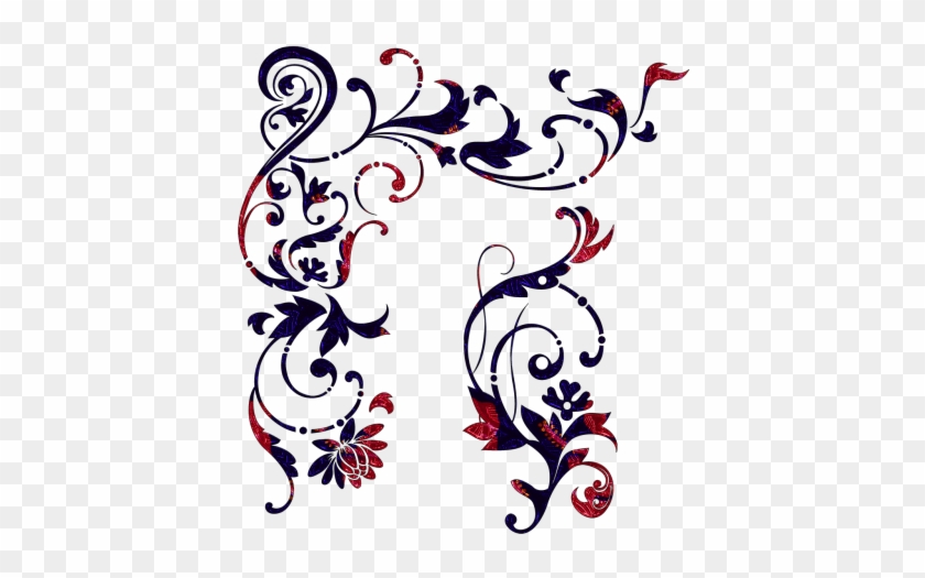 Scroll Red,large,300dpi,floral Design - Scroll Red,large,300dpi,floral Design #1587066