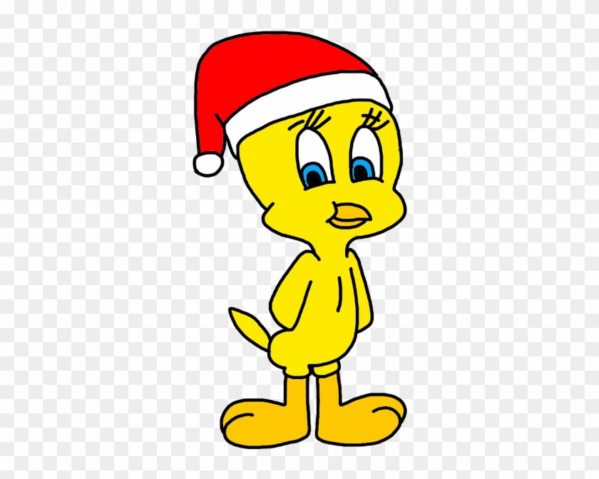 Tweety With Santa Claus Hat By Mega Shonen One 64 - Tweety With Santa Claus...