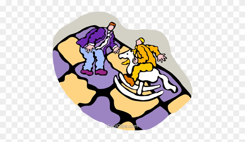 Wooden Rocking Horse Royalty Free Vector Clip Art - Wooden Rocking Horse Royalty Free Vector Clip Art #1587179