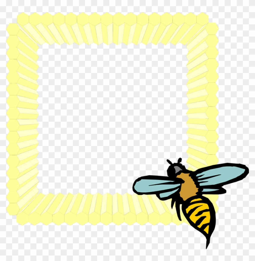 Free Bee Border Clip Art - Free Bee Border Clip Art #1587620