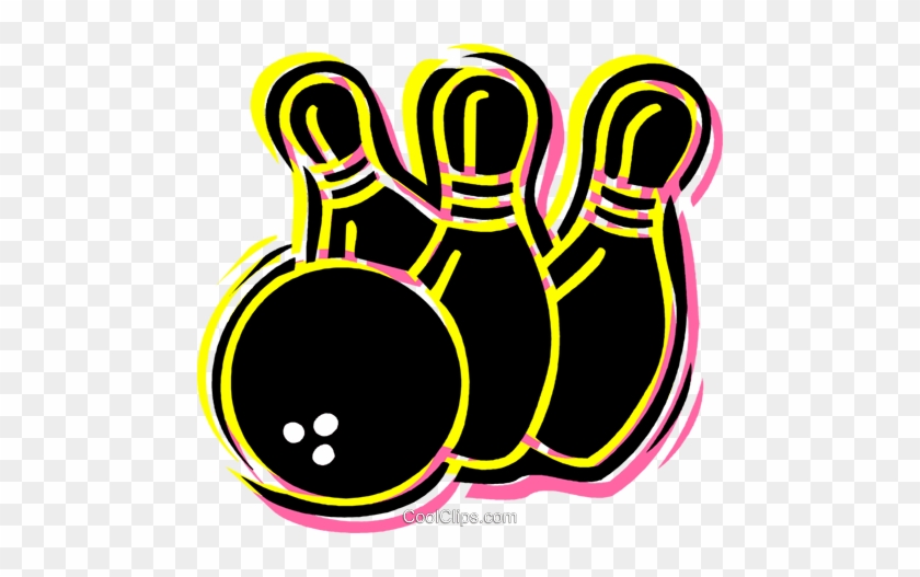 Bowling Ball With Pins Royalty Free Vector Clip Art - Bowling Ball With Pins Royalty Free Vector Clip Art #1587643