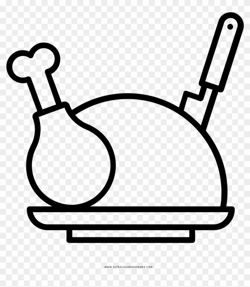 Roast Chicken Coloring Page - Roast Chicken Coloring Page #1587919