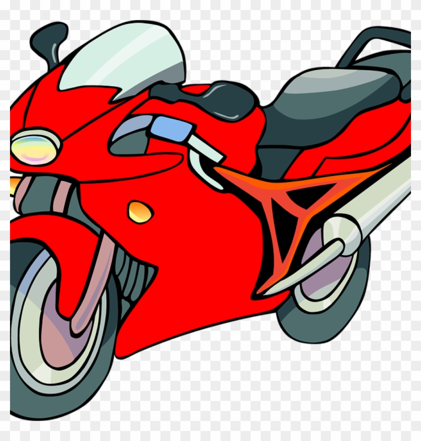 Motorcycles Clipart Motorcycle Bike Red Free Vector - Motorcycles Clipart Motorcycle Bike Red Free Vector #1587965