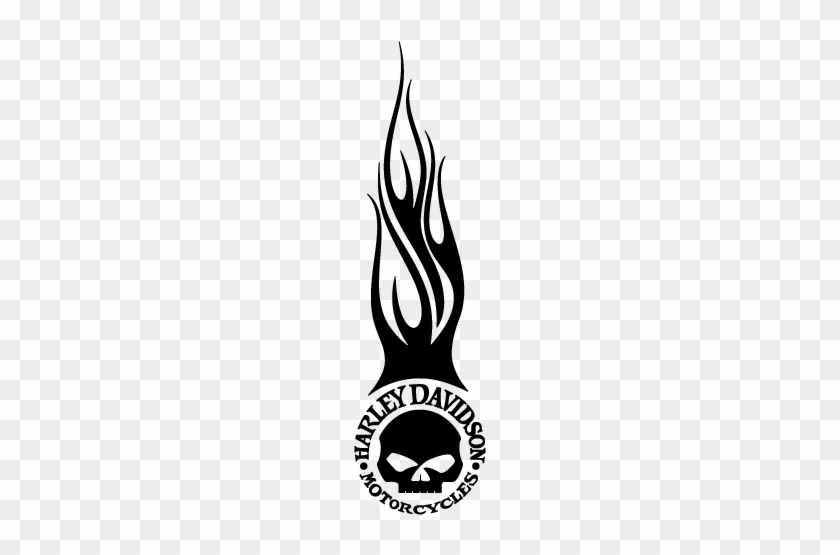 47205 Sticker Harley Davidson Skull Flamme - 47205 Sticker Harley Davidson Skull Flamme #1587975