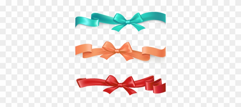 Vector Set Of Satin Ribbons With Bows In Different - Vector Set Of Satin Ribbons With Bows In Different #1588027