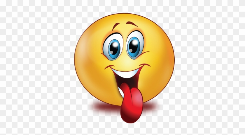 Delicious Big Tongue Smiley Emoji Sticker - Delicious Big Tongue Smiley Emoji Sticker #1588090