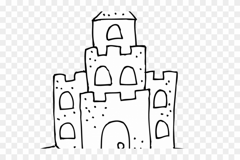 Sand Castle Clipart Colouring Page - Sand Castle Clipart Colouring Page #1588147