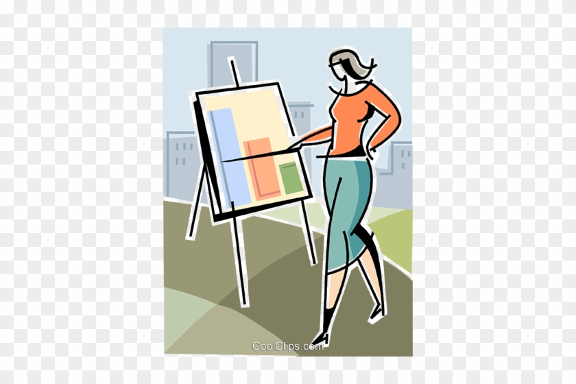 Businesswoman Giving A Presentation Royalty Free Vector - Businesswoman Giving A Presentation Royalty Free Vector #1588427