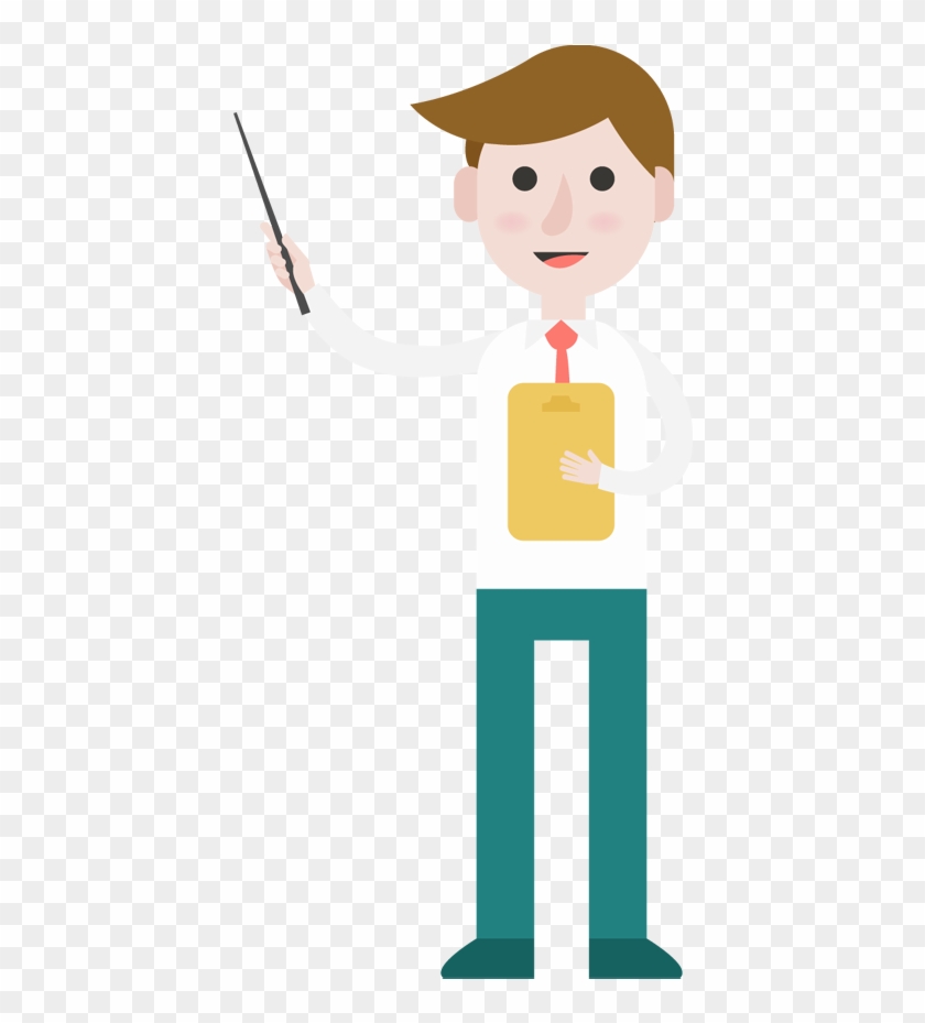 Cartoon Businessman Explaining And Pointing - Cartoon Businessman Explaining And Pointing #1588429