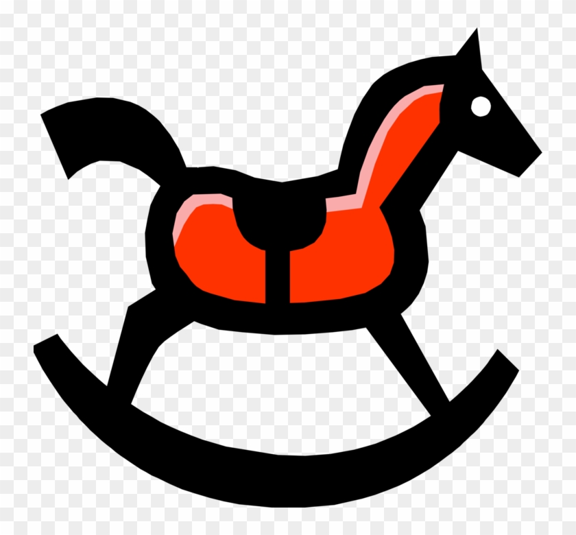 Vector Illustration Of Rocking Horse Child's Toy - Vector Illustration Of Rocking Horse Child's Toy #1588513