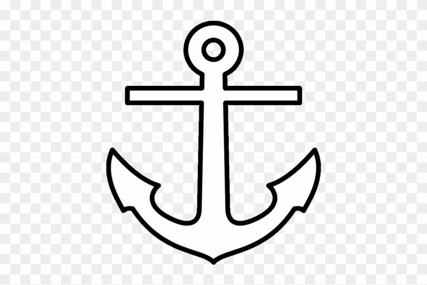 Anchor Clipart Black And White - Anchor Easy To Draw #1588589
