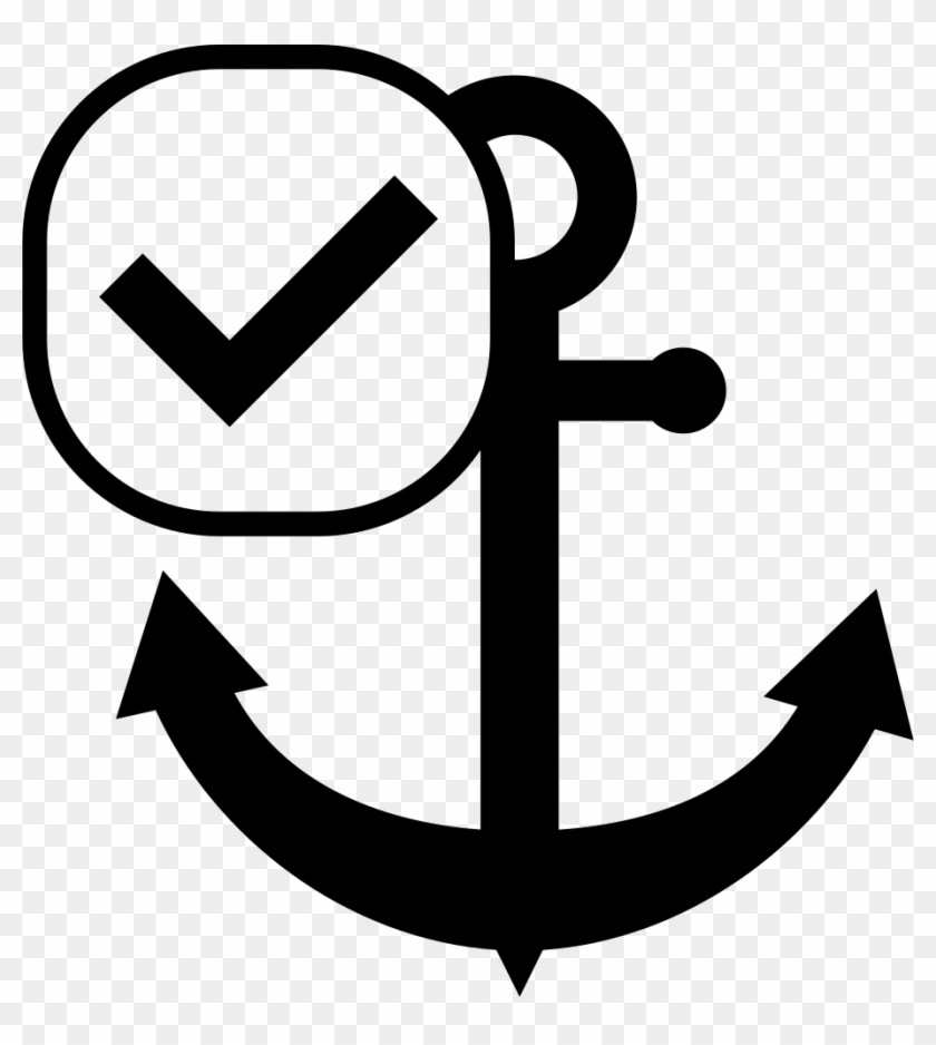 Anchor With Check Mark Svg Png Icon - Anchor Icon Png #1588592