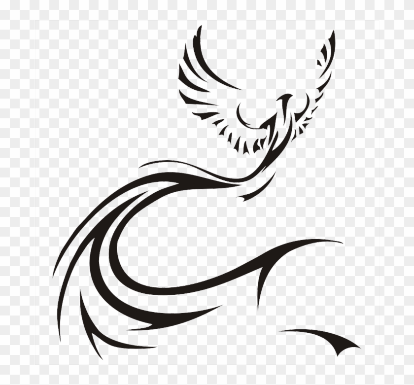 Anchor Tattoos Clipart Stencil - Fenix Blanco Y Negro #1588593