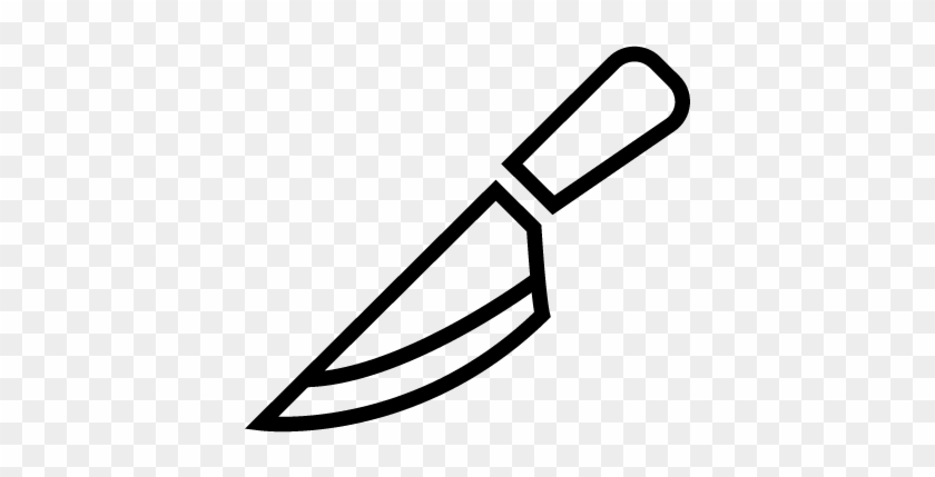 Knife Outlined Kitchen Utensil Symbol Vector - Knife Icon Free #1588616