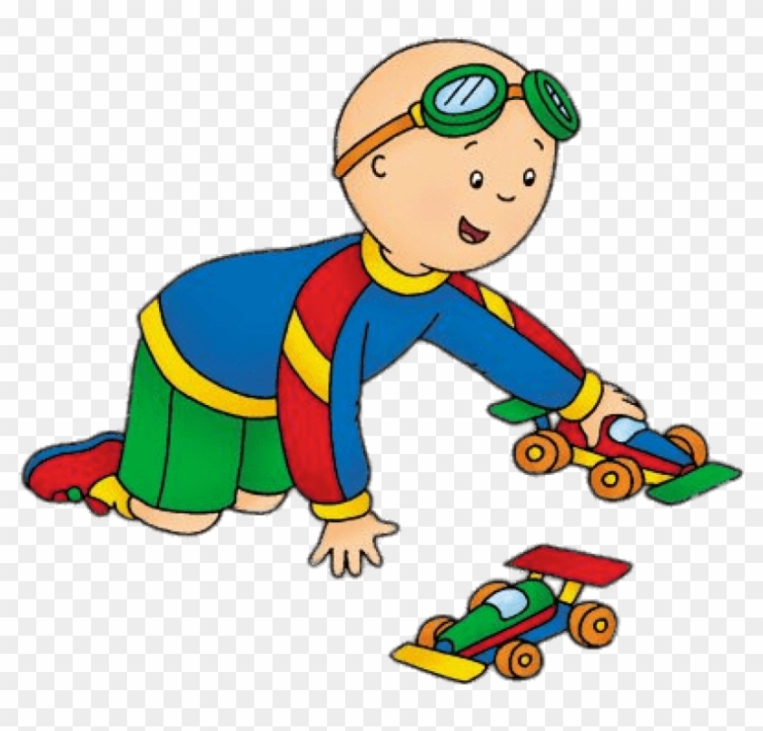 Free Png Download Caillou Playing With Toy Cars Clipart - Caillou Playing With Toys #1588697