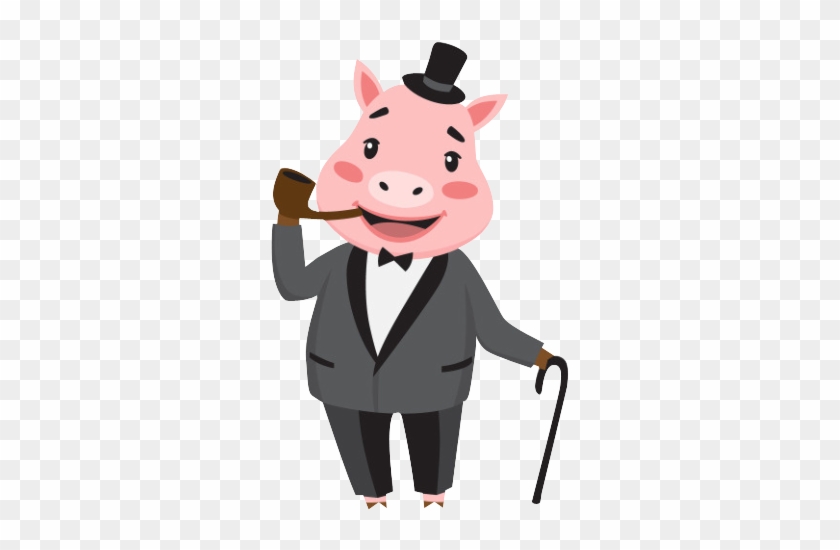 Rich Pig Business Illustration - Pig #1588741