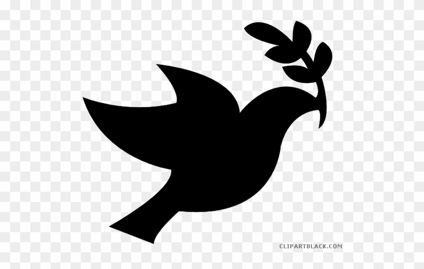 Peace Dove Clipart - Dove Black And White #1588781