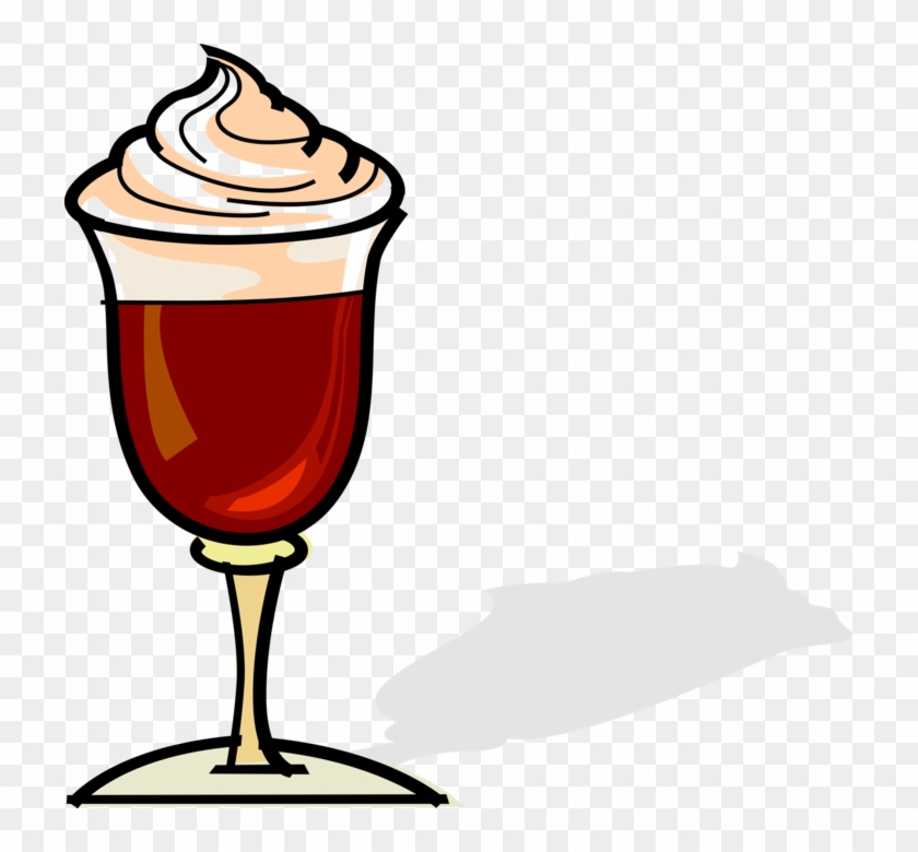 Vector Illustration Of Gourmet Coffee Drink Beverage - Whipped Cream Clip Art #1588809