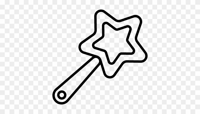 Star Shaped Rattle Vector - Line Art #1588907
