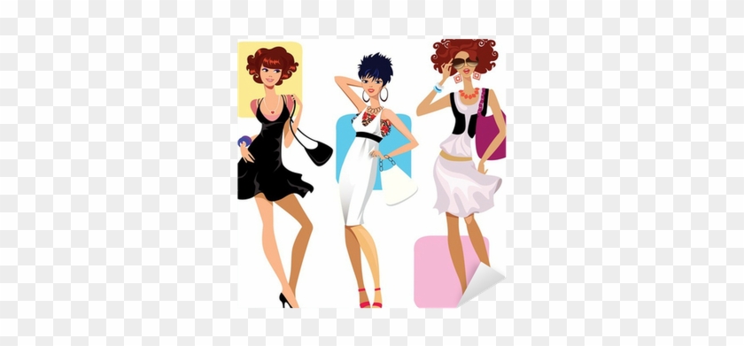 Fashion Women Sticker • Pixers® • We Live To Change - Cartoon #1588928